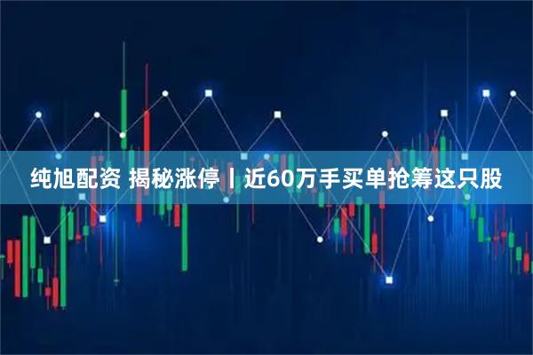 纯旭配资 揭秘涨停丨近60万手买单抢筹这只股